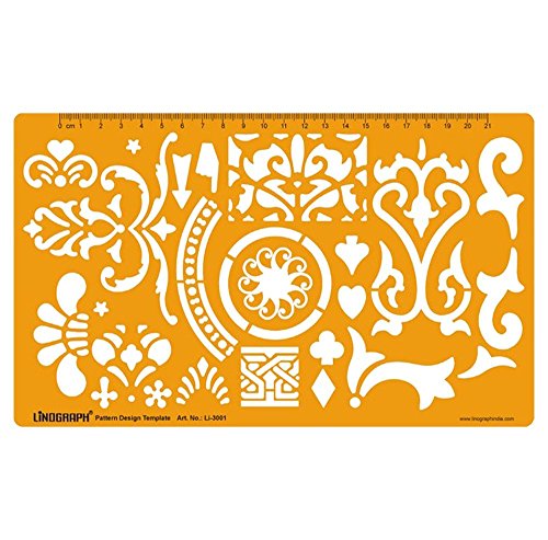 Floral Pattern Design Template Art & Craft Drafting Template Stencil Symbols Technical Drawing Scale