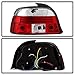 ACANII - For 1997 1998 1999 2000 BMW E39 528i 540i M5 Red Clear Tail Lights Rear Brake Lamps Driver & Passsenger Side