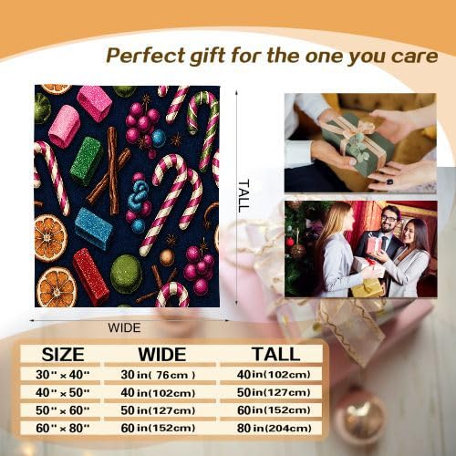 Manta Polar 220 x 240 Dulces Coloridos, Mantas para Cama 105 de Franela Cálida y Cómoda para Niños y Adultos, Mantitas para Sofá Reversible para Cubre Sofa Colchas, Fácil de cuidar