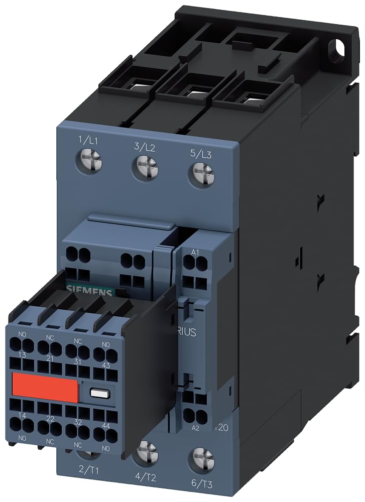 Siemens Sirius – Contacteur AC3 18,5 kW 2 Na + 2NC 24 V S2 Ressort Blanc