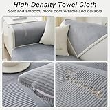 Bettschlange Universelle Sofa Überzug, Sofadecken für Sitzfläche, Sofaschoner rutschfest, L/U Form Sofaüberwurf, Sofa Cover, Sofabezug Ecksofa,Grau,70x120cm