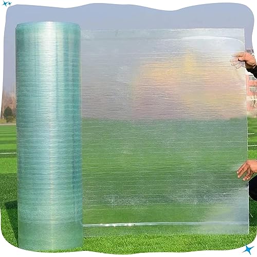 Policarbonato Pannello Copertura,Panneli Tetto Trasparente per Serre,Pannelli Coibentati Protezione Solare,Fogli Pretagliati di Vetroresina,Lastre di Ricambio per Esterni Tettoia,Agli Urti,W×L-0.6x3m