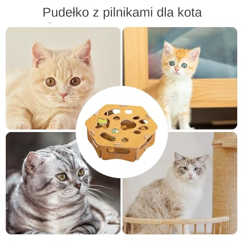 Boîte d'enrichissement pour chat : stop à l'ennui avec ce grattoir interactif