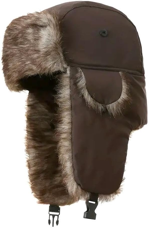 ボンバーハット トラッパーキャップ パイロット 戦闘服 ブラウン ミリタリー帽子 内寸55～60cm