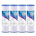 PUREPLUS 20 Micron 10"x2.5" Whole House Pleated Sediment Filter for Well Water, Replacement Cartridge for Universal 10 inch RO System, W50PE, WFPFC3002, SPC-25-1050, FM-50-975, 801-50, WB-50W, 4Pack