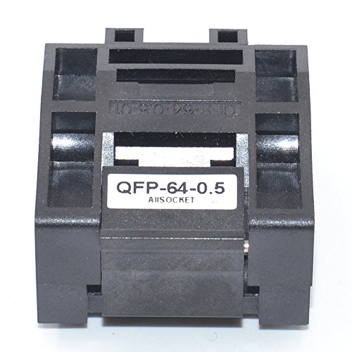 qfp64-05 socket ic burn-in tesing socket fpq-64-05-06 05mm pitch 10x10mm ic dimension clamshell socket soldering versionqfp64-05