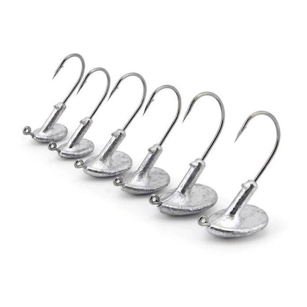 Lot de 50 hameçons de pêche en forme de tête de poisson pour renforcer la pointe des hameçons anti-arrêt, convient pour les poissons de taille moyenne et grande