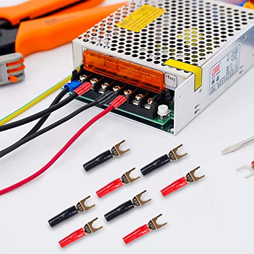MEIRIYFA Conector Y Spade 8 Piezas Oro Bifurcado miniatura 4