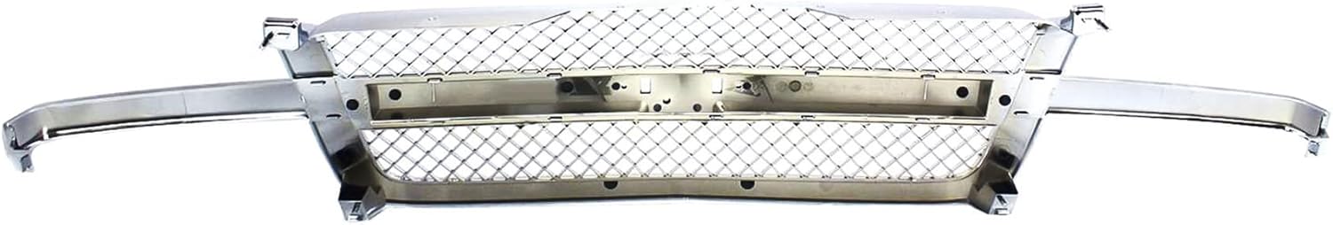 Garage-Pro Front Grille Assembly For 2003-2006 Chevrolet Avalanche 1500 & 2500, 2007 Chevy Silverado 1500 Accessories, Chrome Shell Insert