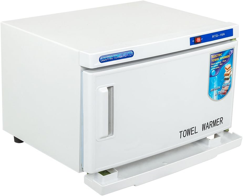 ZeHuoGe 16L Towel Tool Warmer Cabinet Micro-Computer Temperature Control Removable Tray for Home Clinics, Massage, Spa, Hotel, Salon, Gym FCC Certification (White, 16L)