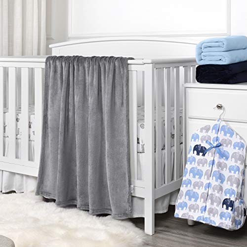 image for TILLYOU Micro Fleece Plush Baby Blanket Large Lightweight Crib Blanket