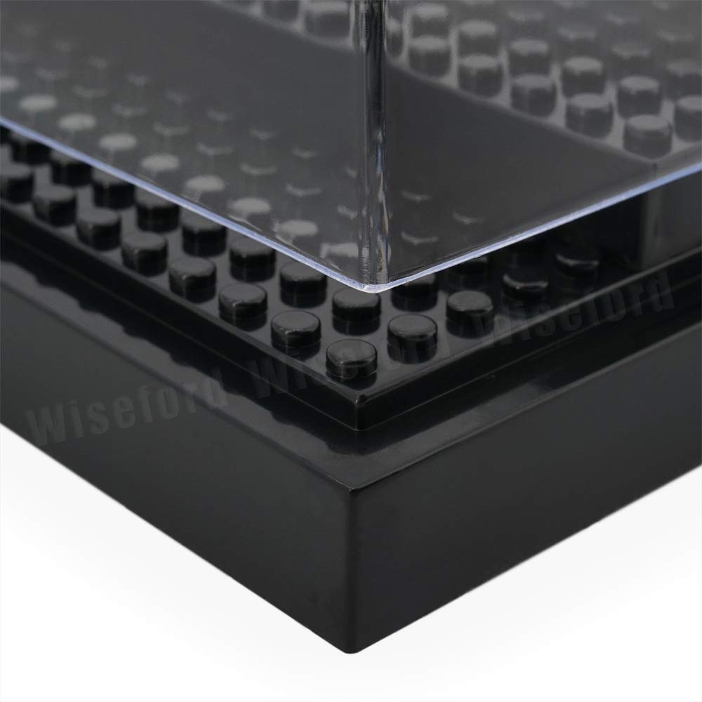 Vitrina Acrílica Para Minifiguras Tingacraft – Caja Expositor De Metacrilato Con Medidas 24,2x15,7x13 Cm, Ideal Para Coleccionistas, Protector Anti-polvo En Negro