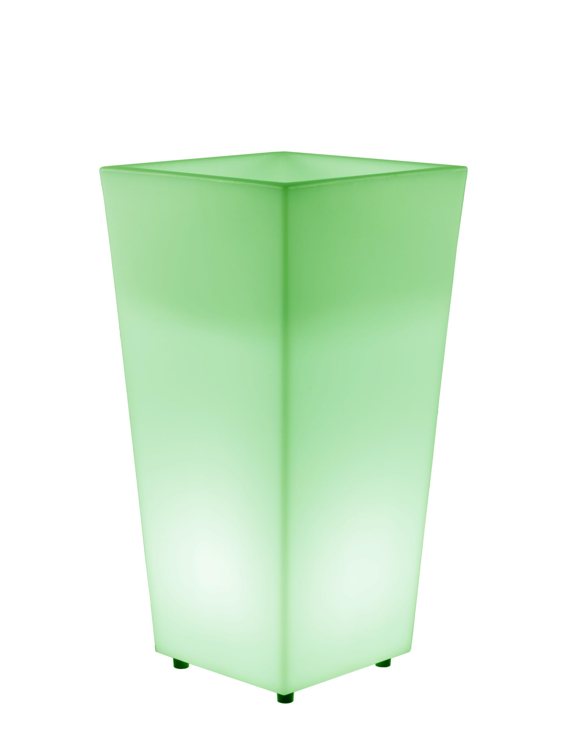 MELISA-Pot lumineux LED d'extérieur RGB solaire rechargeable H58cm Blanc New Garden