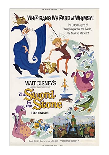 Affiche The Sword in the Stone impression semi-brillante Disney