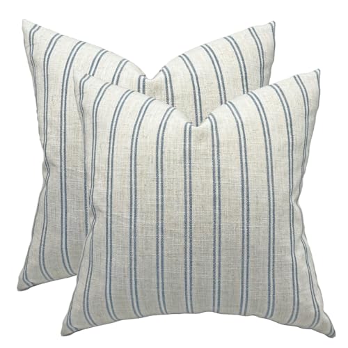 IKATYARN Farmhouse Linen Throw Pillow Cover...