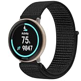 GIOPUEY Nylon Cinturini Compatibile con Polar Ignite 3, 20mm Traspirante Sport Loop Cinturino in Morbido Nylon Intrecciato, Donne Uomo - Black