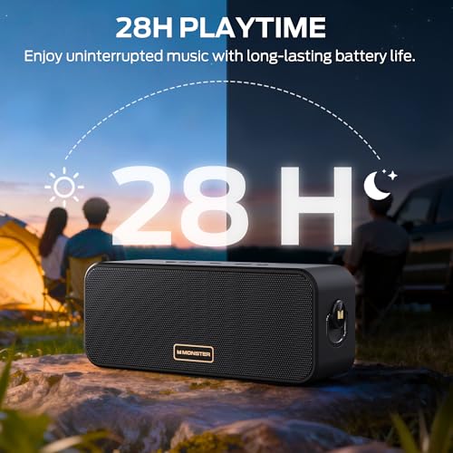 Image of Monster S180 Bluetooth Speaker, Portable Speaker with 40W Stereo Sound,