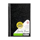 Pentalic - 4"x 6" Hardbound Sketchbook, 110 Sheets, Black
