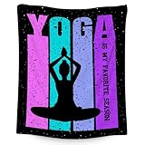 Yoga Gifts, Yoga Blanket for Girls Yogis, Gift for Her&Daughter, Flannel Throw Blankets for Sofa Bed, 60"x80" Soft Cozy Kids Throws for Outdoor Travel
