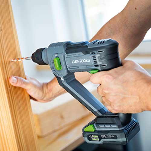 LUX-TOOLS A-BH-20 Akku-Bohrhammer mit SDS Plus Aufnahme & LED-Arbeitsleuchte | 20V Bohrmaschine mit 1,1 Joule… – Bild 5