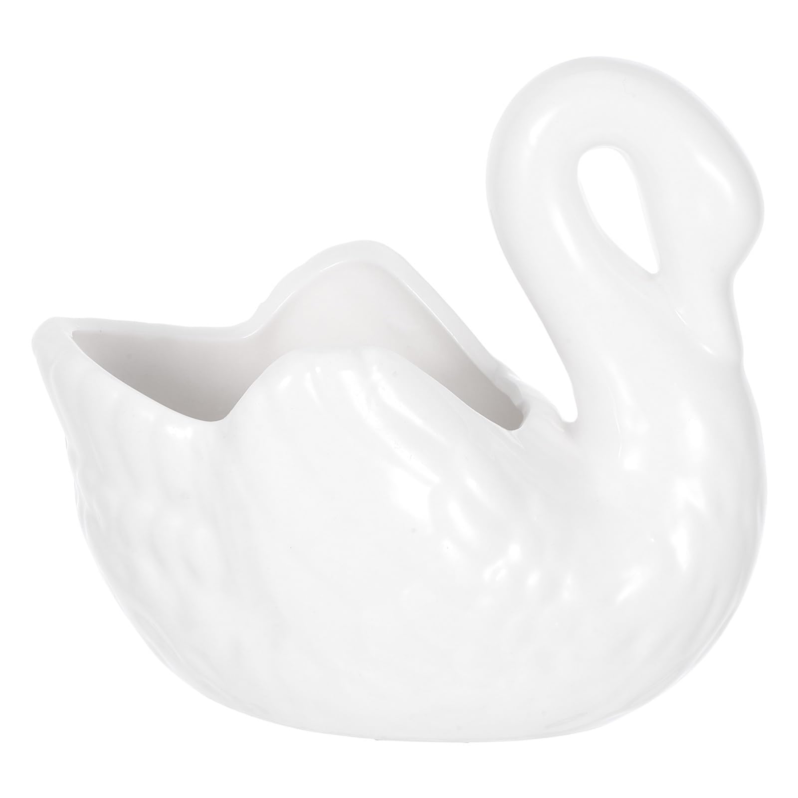 YARDWE Lot De 5 Pots De Fleurs Blancs En Céramique Avec Trous De