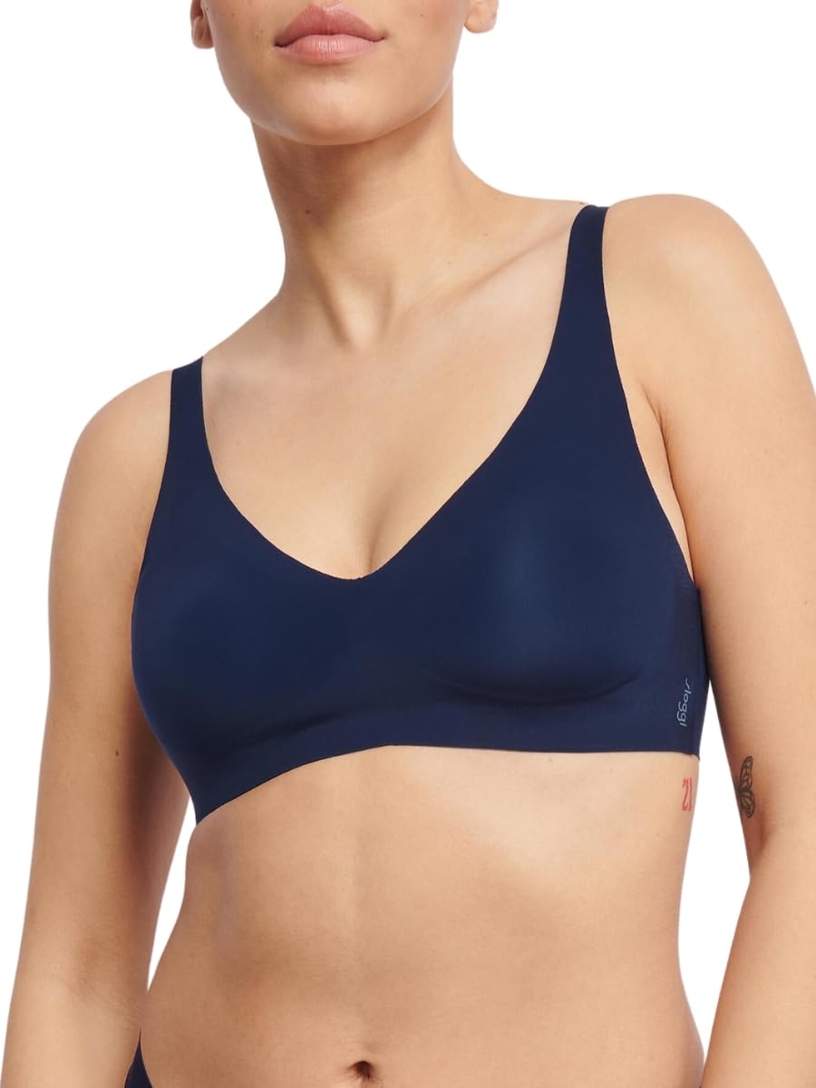Sloggi Mujer Zero Feel 2.0 Soft Bra, Navy Blue, M