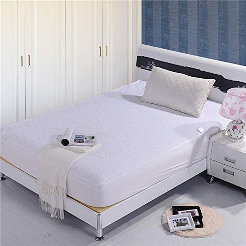 Luxury Waterproof Terry Towelling Mattress Protector Double Size 140 x 190 x 32cms White