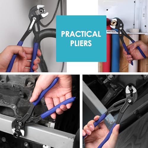 Water Pump Pliers Set, 10-inch & 8-inch Spanner Sets, Adjustable Pliers Wrench, for Repairs Quick Release Adjustable Plier Set 7 Water Pump Pliers Set, 10-inch & 8-inch Spanner Sets, Adjustable Pliers Wrench, for Repairs Quick Release Adjustable Plier Set - Image 7