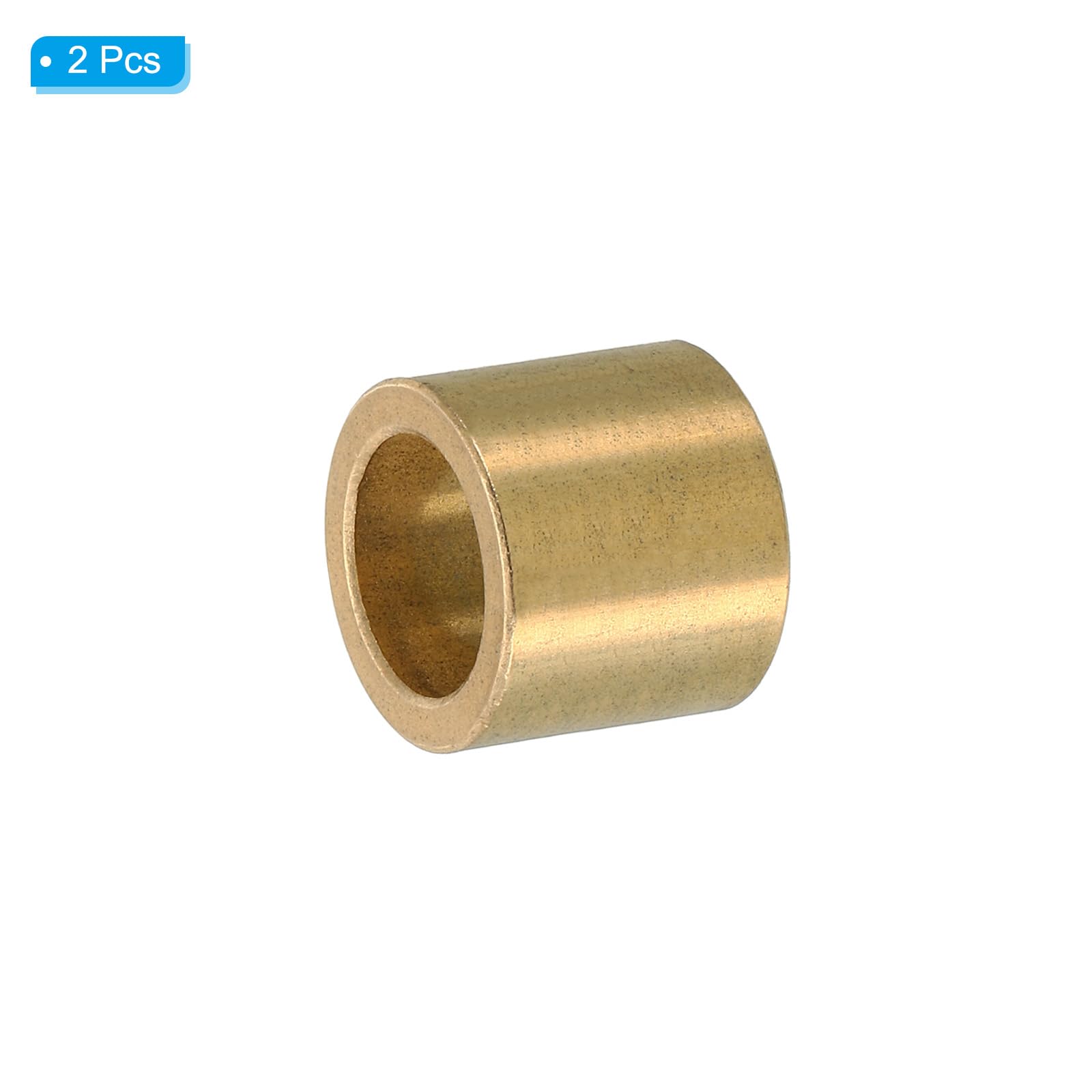 PATIKIL M14 Brass Spacers, 2 Pcs Metal Spacer Brass 14mm ID x 20mm OD x 18mm L Brass Spacers Screw Standoff for 5/9 Inch or M14 Screw - Image 3