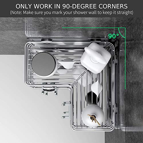 Nieifi WP103 Corner Shower Shelves Stainless Steel thumb #2