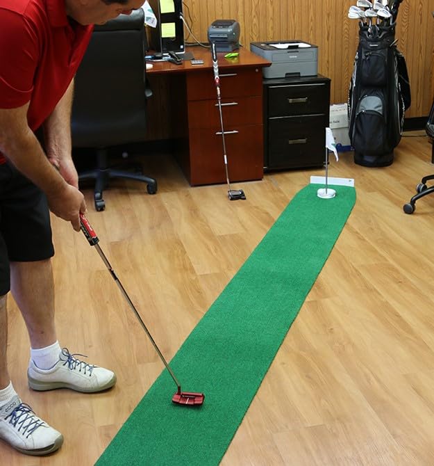 Big Moss Golf Office Fit 11.5' OF11+ Compact Practice Training Putting Green with 1 Cup