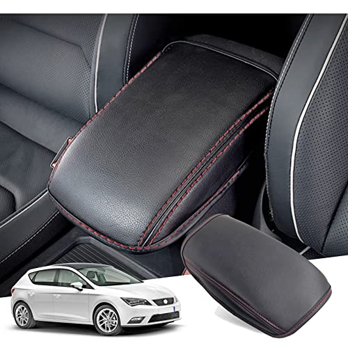 GAFAT Seat Leon Cupra MK3 5F FR ST 5D 2012-2019 Accoudoir Central Housse de Protection en Cuir Rembourré (Rouge)
