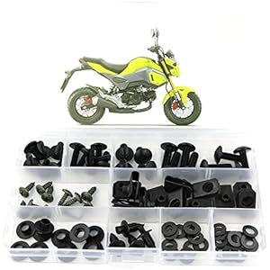 Xitomer Full Sets Fairing Bolts Kits, Fit For Grom Msx125 17-18, Mounting Kits Washers/Nuts/Fastenings/Clips/Grommets 12