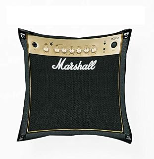 Marshall Electric Guitar Lover Amplifier themed Music Lover Throw Pillow - Cushion Cover (Linen Cover)