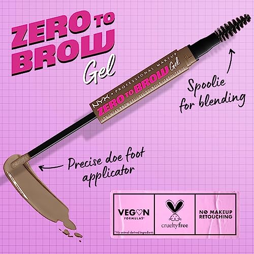 NYX Professional Makeup Longwear Vegan Tinted Liquid Eyebrow Gel, Natural Look Brow Mascara, Up to 2 Day Wear, Transfer - Image 2