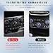 Dickno 3PCS Air Conditioner Switch Button Knob Cover, Aluminum Alloy A/C Decal Trim Rings Compatible with Dodge Challenger Durango 2015-2022, Auto Interior Decor Accessories (Blue)