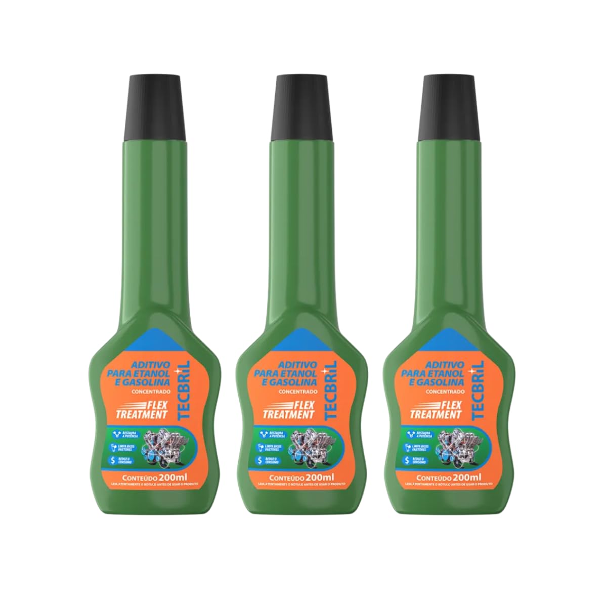 Aditivo Combustível Flex Tecbril 200ml Limpeza e Economia (1)