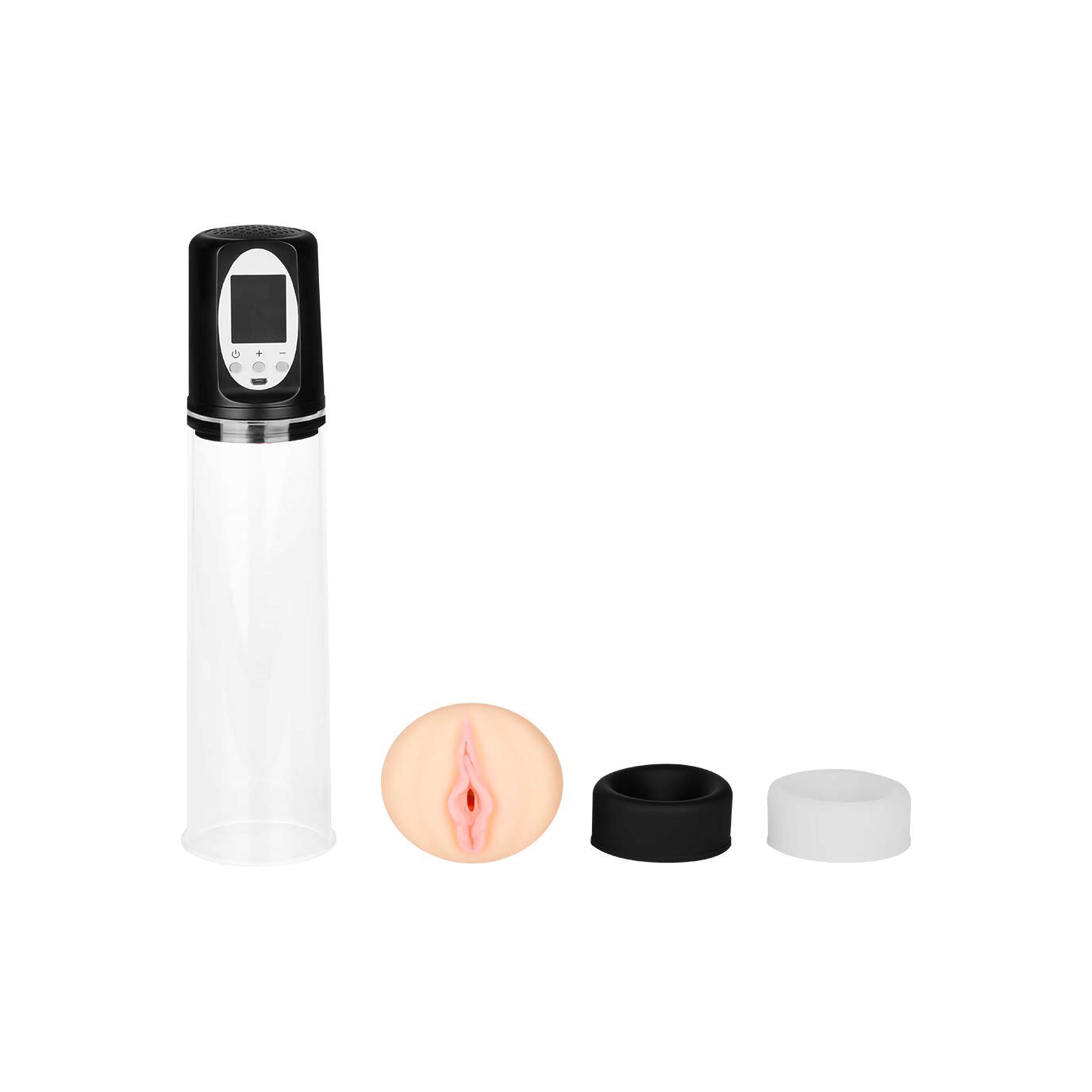 EIS Penispumpe mit 3 Manschetten | Elektrische Penis Pumpe | Vakuumpumpe  mit 3 Aufsätzen | Inklusive detaillierte Messskala | Sex-Spielzeug Männer  mit Masturbator-Sleeve