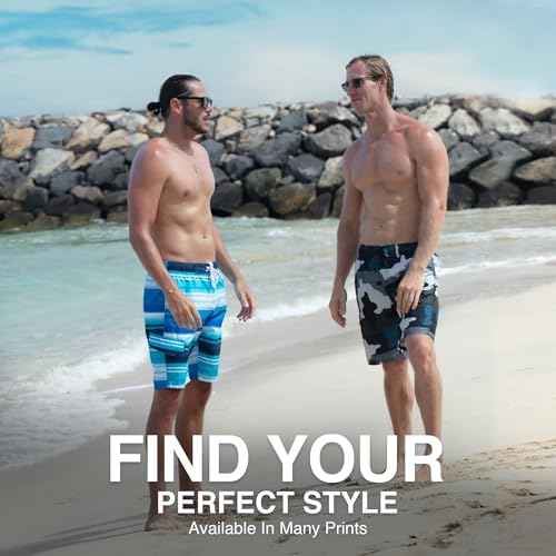 Image of Kanu Surf Men's Big Viper Extended Size Stripe Swim Trunk