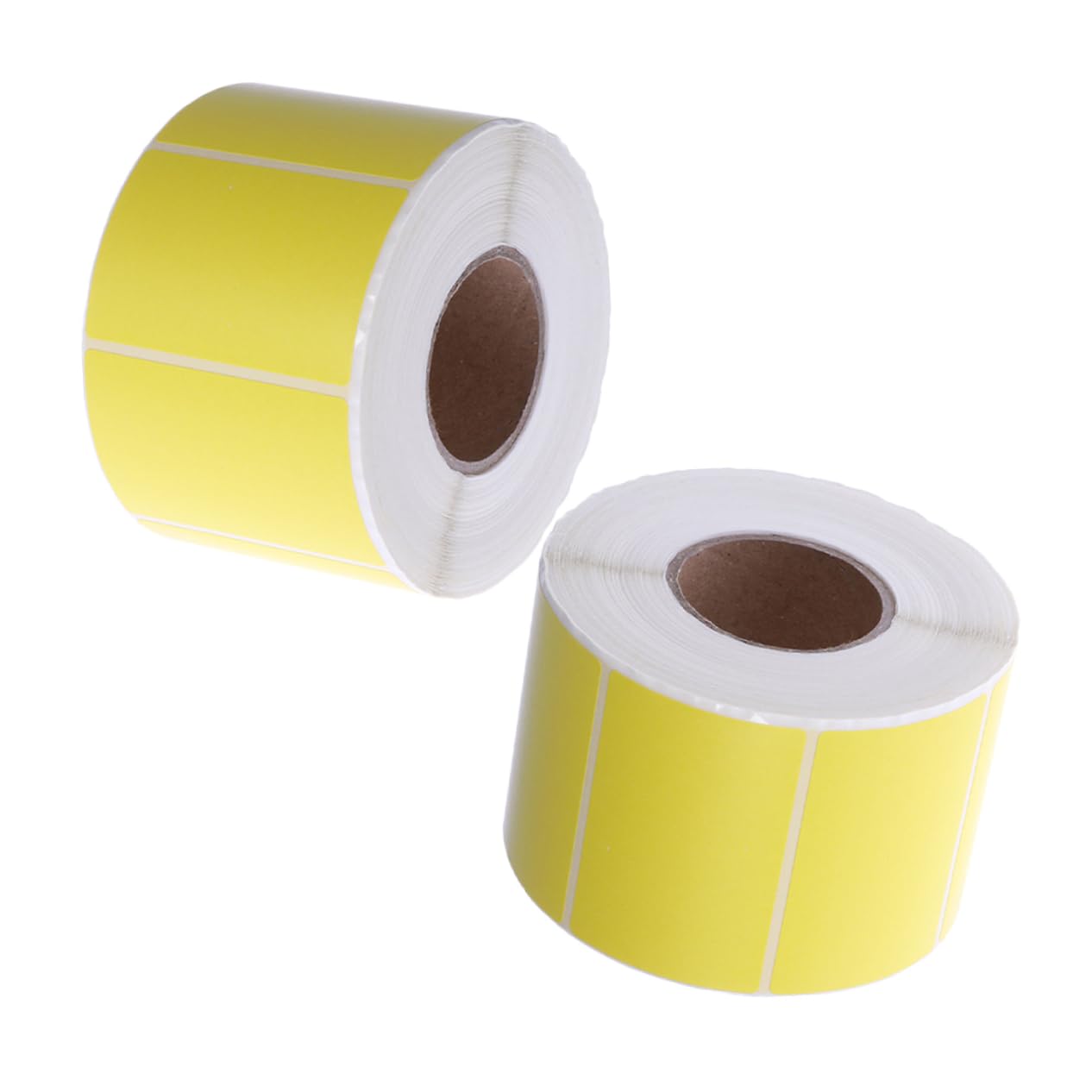 Étiquettes Thermiques Jaunes Auto-adhésives en Rouleau, Lot de 2