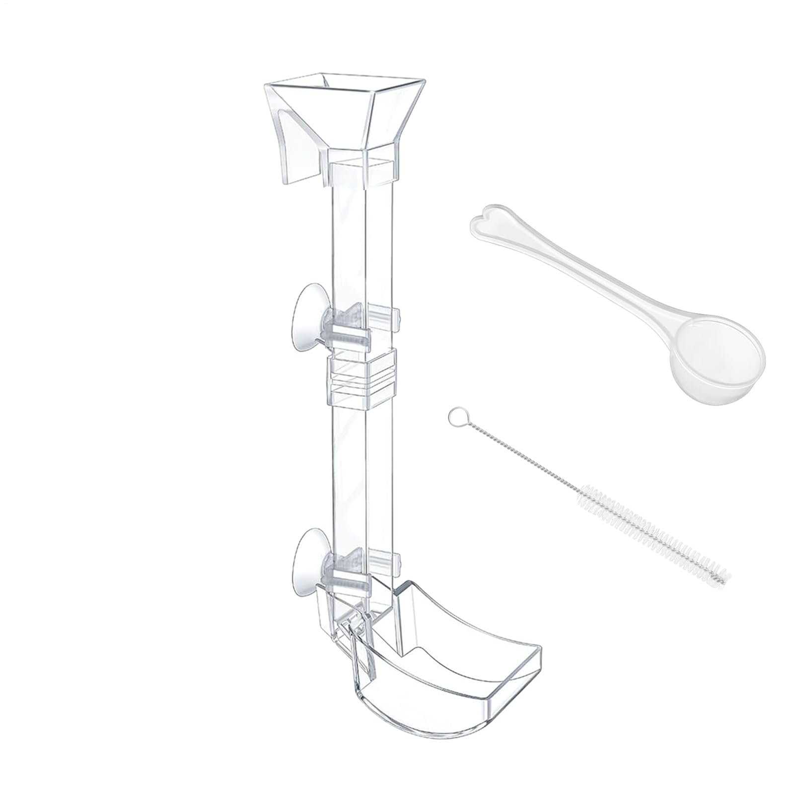 Shrimp Feeding Tube, Shrimp Feeding Dish Set, Clear Fish Tank Shrimp Feeder Tube Tray, Aquarium Shrimp Feeding Tubes, Fish Tank Feeder Kit, Aquarium Fishes Feeding Tubes(28CM)