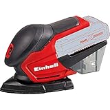 Einhell Ponceuse multi sans fil sur batterie TE-OS 18/1 Li Solo Power X-Change (18V,Livré avec adaptateur aspiration, 6 feuilles abrasives) – VERSION SOLO, LIVRE SANS BATTERIE NI CHARGEUR