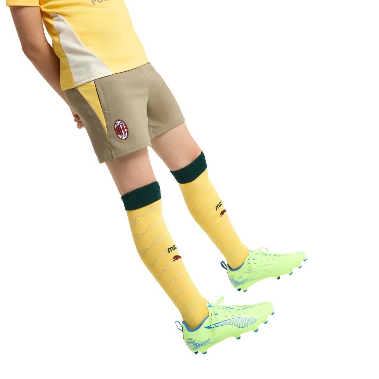 A.C. Milan Pantaloncini Training Con Tasche Bambino - Short de compétition d'entraînement, Saison 2025/2026, Produit Officiel - Sportif - Mixte Enfant
