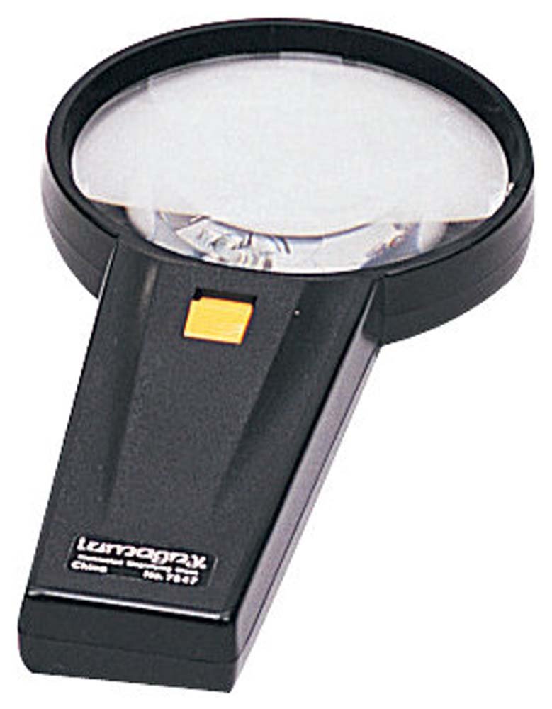 Lumagny 2.5X / 5X Handheld Magnifier with LED | 3" (7.6 cm) Lens | Dual Power | Stylish Black Frame & Orange Switch - Image 4