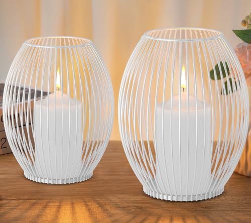 GoMaihe Juego de 2 candelabros decorativos para salón,