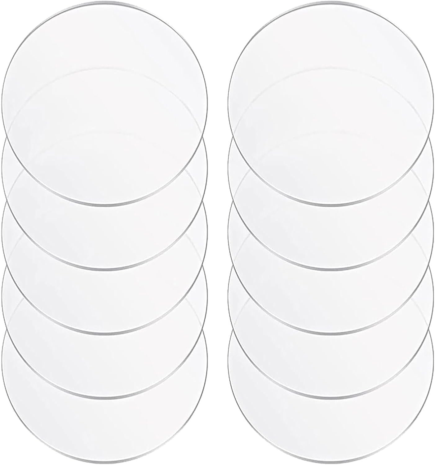 Kyuepong One Color Acrylic Round Discs, Acrylic Round Discs 2Mm Thick Transparent 60-100Mm Diameter 10 Pcs(Diameter 100Mm)