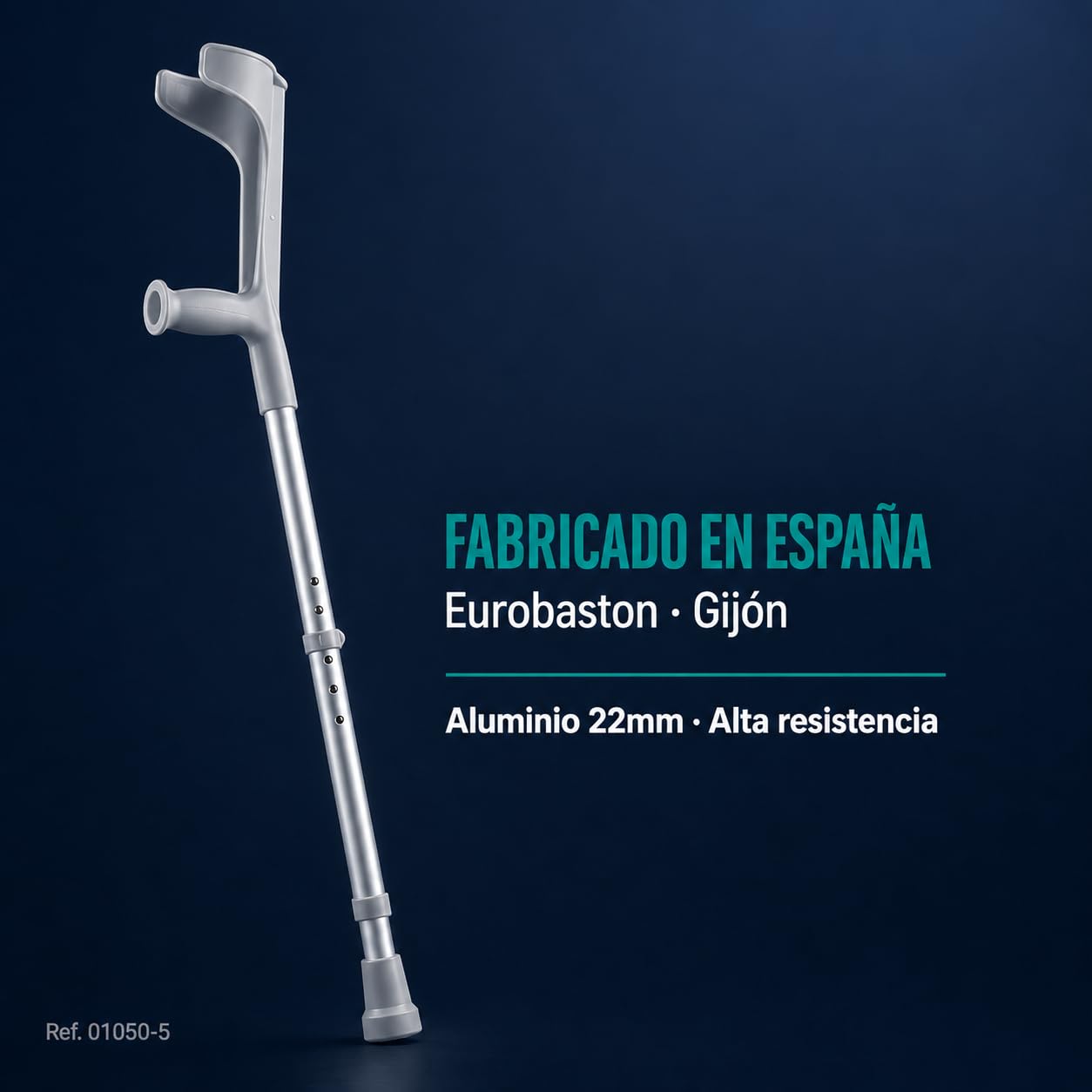 Par de Muletas Adulto Ortopédicas. Muletas Regulables en Altura hasta 7 Posiciones. Muletas Adulto Mujer como Muletas Adulto Hombre. Muleta De Aluminio. Muletas con Contera Antideslizante. Color Gris