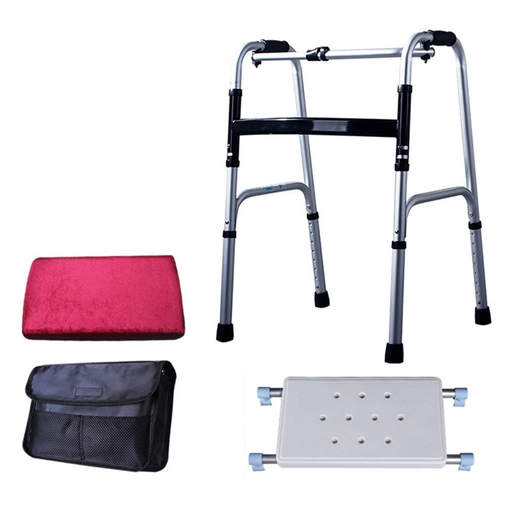 Cestino per deambulatore per anziani, Cestino per deambulatore per anziani regolabile in altezza, Rollator pieghevole portatile per anziani Cestino per deambulatore per anziani, Ad