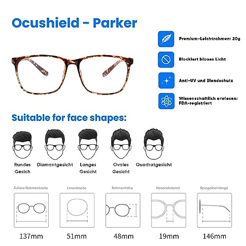 Ocushield Premium Blue Light Blocking Glasses - Prevent Eye Strain from Computers, Reading, Gaming, TV & Phones - Image 4