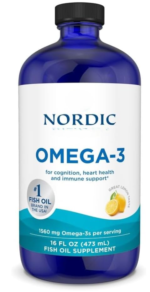 Nordic's Omega-3 Aceite de Pescado, 1560 mg, sabor a limón, 473 ml